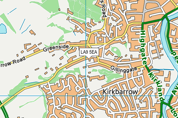 LA9 5EA map - OS VectorMap District (Ordnance Survey) LA9 5EA map - OS VectorMap District (Ordnance Survey)