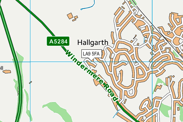 LA9 5FA map - OS VectorMap District (Ordnance Survey) LA9 5FA map - OS VectorMap District (Ordnance Survey)