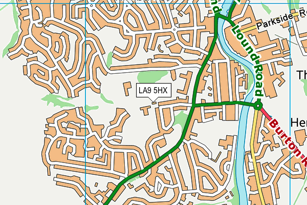 LA9 5HX map - OS VectorMap District (Ordnance Survey) LA9 5HX map - OS VectorMap District (Ordnance Survey)