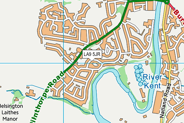LA9 5JR map - OS VectorMap District (Ordnance Survey) LA9 5JR map - OS VectorMap District (Ordnance Survey)