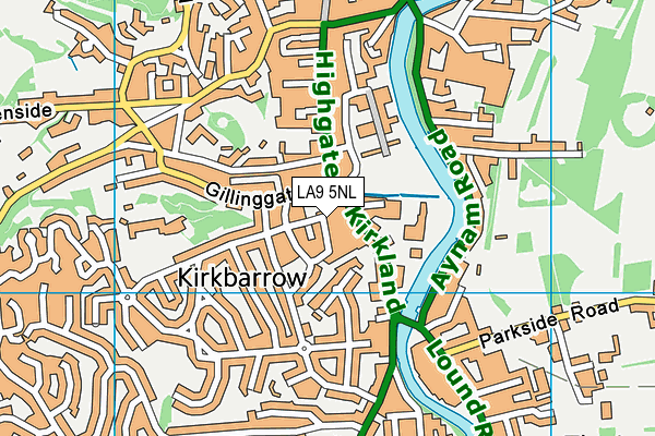 LA9 5NL map - OS VectorMap District (Ordnance Survey) LA9 5NL map - OS VectorMap District (Ordnance Survey)