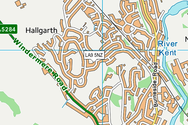 LA9 5NZ map - OS VectorMap District (Ordnance Survey) LA9 5NZ map - OS VectorMap District (Ordnance Survey)