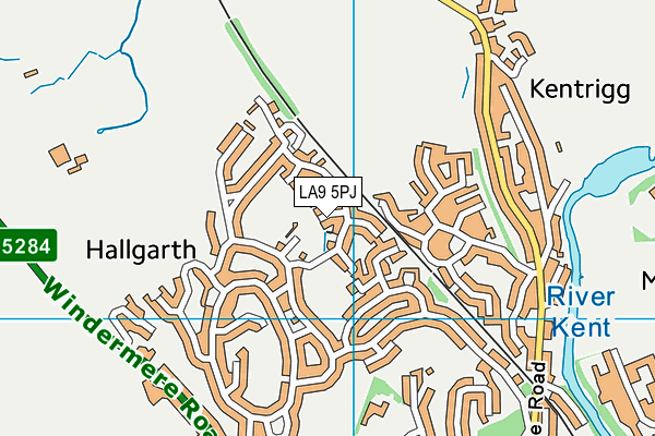 LA9 5PJ map - OS VectorMap District (Ordnance Survey) LA9 5PJ map - OS VectorMap District (Ordnance Survey)