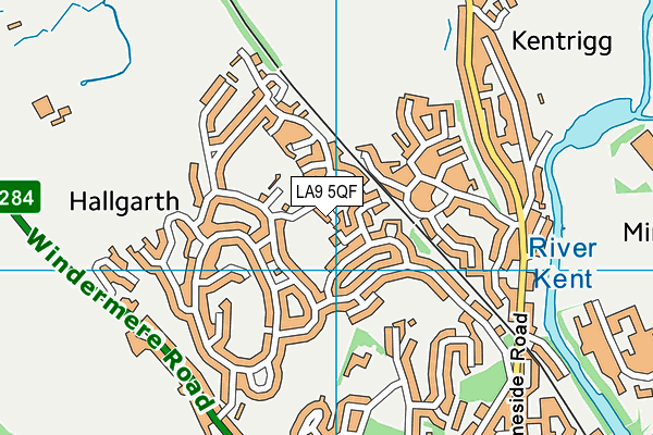 LA9 5QF map - OS VectorMap District (Ordnance Survey) LA9 5QF map - OS VectorMap District (Ordnance Survey)