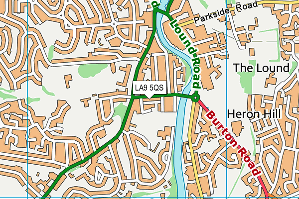 LA9 5QS map - OS VectorMap District (Ordnance Survey) LA9 5QS map - OS VectorMap District (Ordnance Survey)