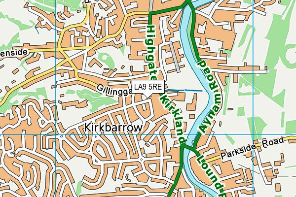 LA9 5RE map - OS VectorMap District (Ordnance Survey) LA9 5RE map - OS VectorMap District (Ordnance Survey)