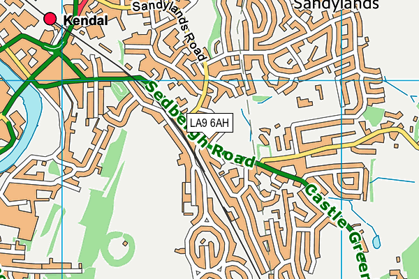 LA9 6AH map - OS VectorMap District (Ordnance Survey) LA9 6AH map - OS VectorMap District (Ordnance Survey)