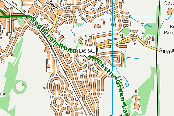 LA9 6AL map - OS VectorMap District (Ordnance Survey) LA9 6AL map - OS VectorMap District (Ordnance Survey)