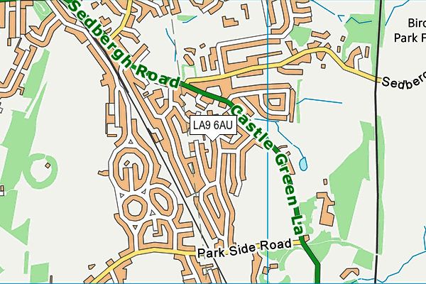 LA9 6AU map - OS VectorMap District (Ordnance Survey) LA9 6AU map - OS VectorMap District (Ordnance Survey)