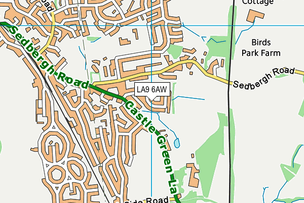 LA9 6AW map - OS VectorMap District (Ordnance Survey) LA9 6AW map - OS VectorMap District (Ordnance Survey)
