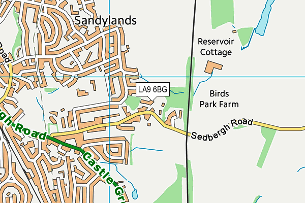 LA9 6BG map - OS VectorMap District (Ordnance Survey) LA9 6BG map - OS VectorMap District (Ordnance Survey)