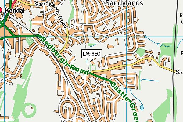 LA9 6EG map - OS VectorMap District (Ordnance Survey)