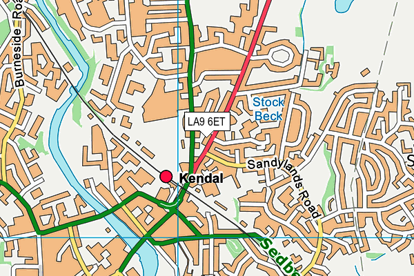 LA9 6ET map - OS VectorMap District (Ordnance Survey) LA9 6ET map - OS VectorMap District (Ordnance Survey)