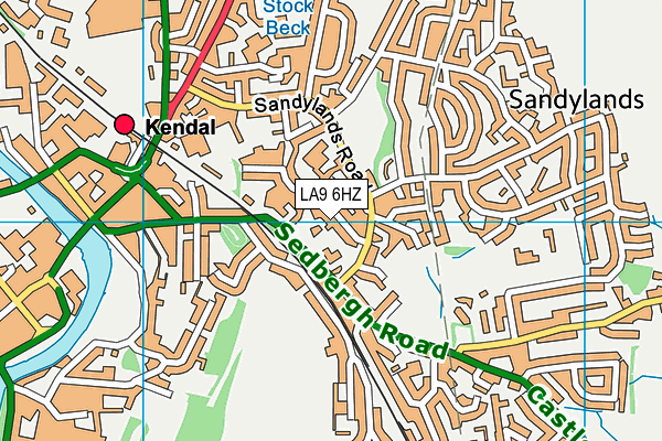 LA9 6HZ map - OS VectorMap District (Ordnance Survey) LA9 6HZ map - OS VectorMap District (Ordnance Survey)
