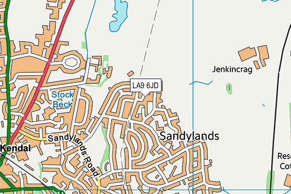 LA9 6JD map - OS VectorMap District (Ordnance Survey) LA9 6JD map - OS VectorMap District (Ordnance Survey)