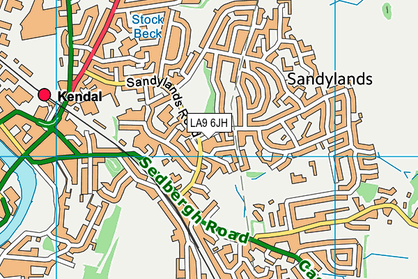 LA9 6JH map - OS VectorMap District (Ordnance Survey) LA9 6JH map - OS VectorMap District (Ordnance Survey)