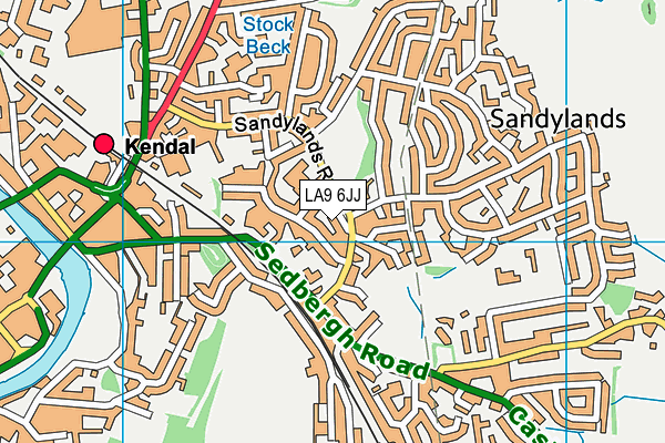 LA9 6JJ map - OS VectorMap District (Ordnance Survey) LA9 6JJ map - OS VectorMap District (Ordnance Survey)