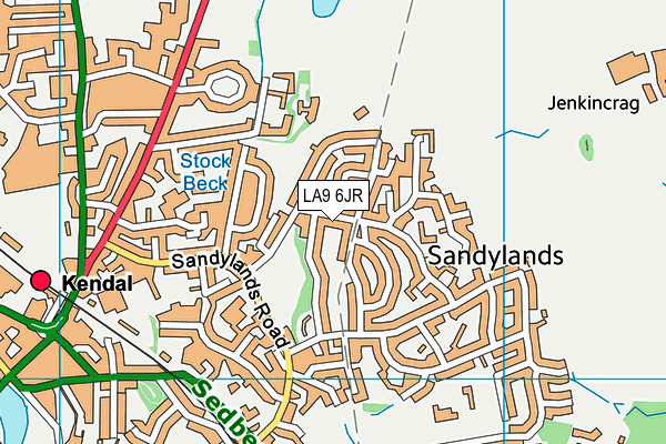 LA9 6JR map - OS VectorMap District (Ordnance Survey) LA9 6JR map - OS VectorMap District (Ordnance Survey)