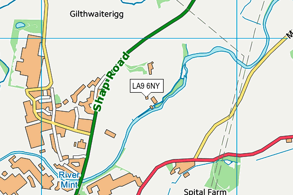 LA9 6NY map - OS VectorMap District (Ordnance Survey)