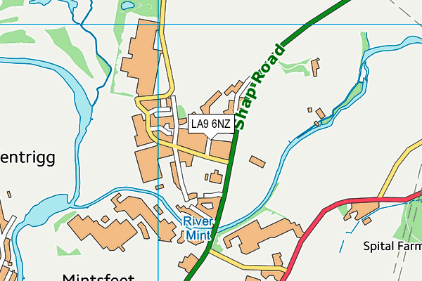 LA9 6NZ map - OS VectorMap District (Ordnance Survey) LA9 6NZ map - OS VectorMap District (Ordnance Survey)