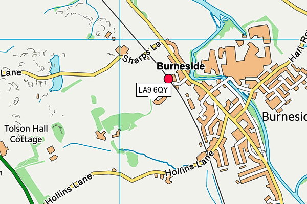 LA9 6QY map - OS VectorMap District (Ordnance Survey) LA9 6QY map - OS VectorMap District (Ordnance Survey)