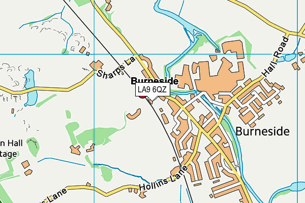 LA9 6QZ map - OS VectorMap District (Ordnance Survey) LA9 6QZ map - OS VectorMap District (Ordnance Survey)