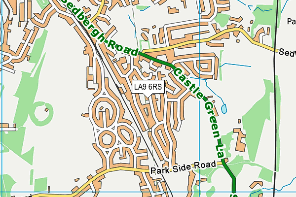 LA9 6RS map - OS VectorMap District (Ordnance Survey)