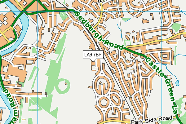 LA9 7BP map - OS VectorMap District (Ordnance Survey) LA9 7BP map - OS VectorMap District (Ordnance Survey)