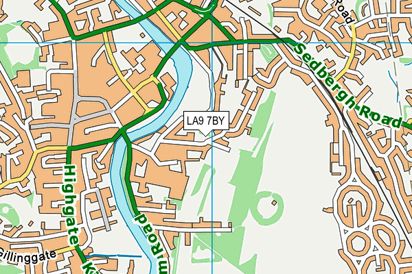 LA9 7BY map - OS VectorMap District (Ordnance Survey) LA9 7BY map - OS VectorMap District (Ordnance Survey)