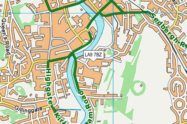 LA9 7BZ map - OS VectorMap District (Ordnance Survey) LA9 7BZ map - OS VectorMap District (Ordnance Survey)