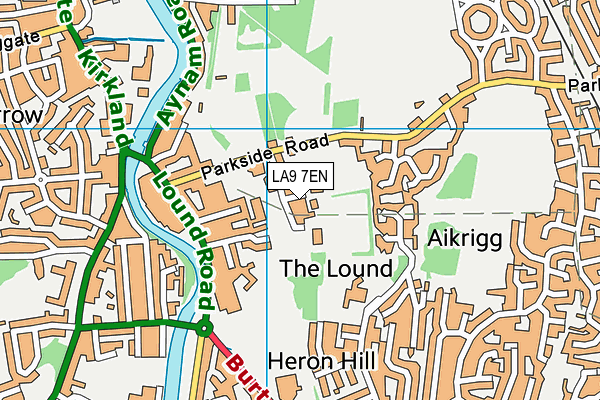 LA9 7EN map - OS VectorMap District (Ordnance Survey)