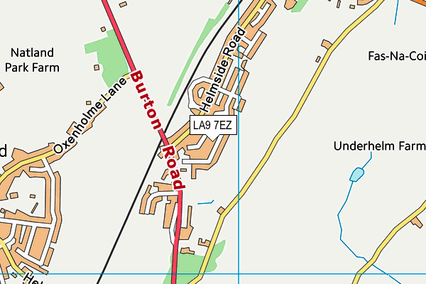 LA9 7EZ map - OS VectorMap District (Ordnance Survey) LA9 7EZ map - OS VectorMap District (Ordnance Survey)