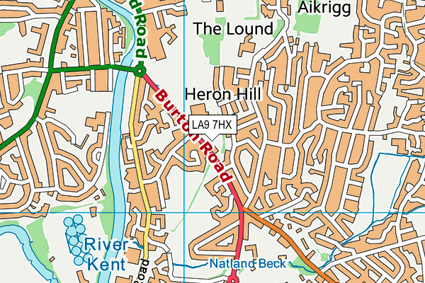 LA9 7HX map - OS VectorMap District (Ordnance Survey) LA9 7HX map - OS VectorMap District (Ordnance Survey)