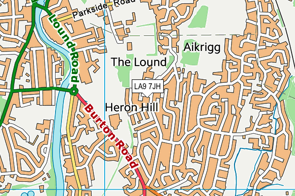 LA9 7JH map - OS VectorMap District (Ordnance Survey) LA9 7JH map - OS VectorMap District (Ordnance Survey)