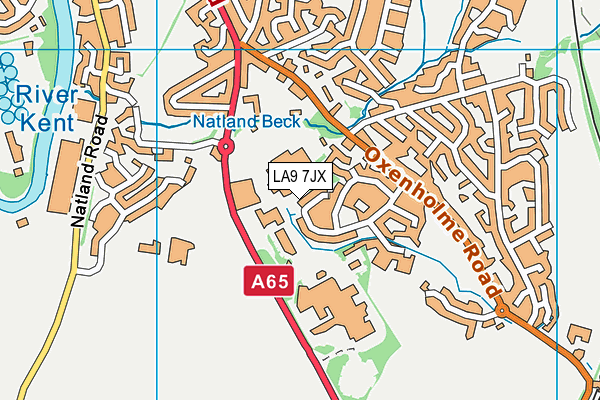 LA9 7JX map - OS VectorMap District (Ordnance Survey)