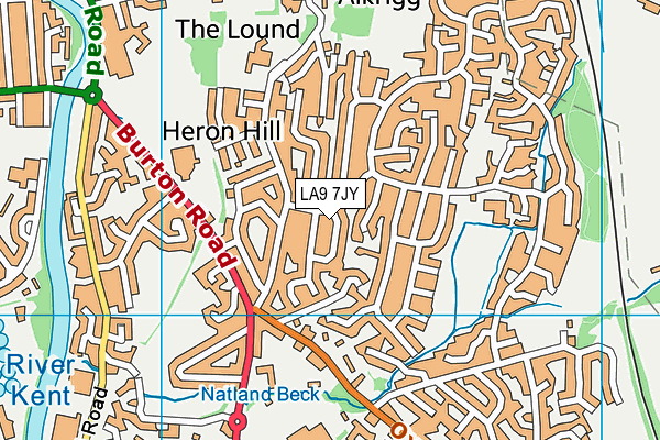 LA9 7JY map - OS VectorMap District (Ordnance Survey) LA9 7JY map - OS VectorMap District (Ordnance Survey)