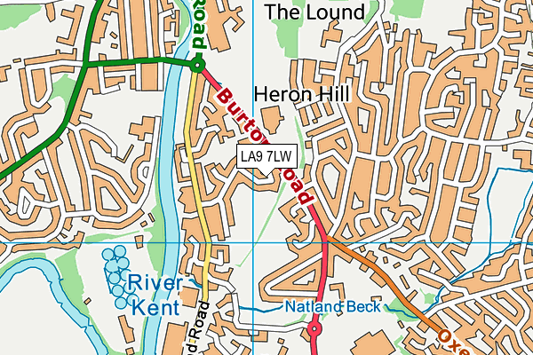 LA9 7LW map - OS VectorMap District (Ordnance Survey)
