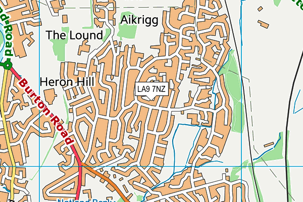 LA9 7NZ map - OS VectorMap District (Ordnance Survey) LA9 7NZ map - OS VectorMap District (Ordnance Survey)