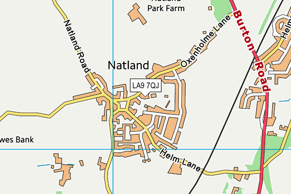 LA9 7QJ map - OS VectorMap District (Ordnance Survey) LA9 7QJ map - OS VectorMap District (Ordnance Survey)