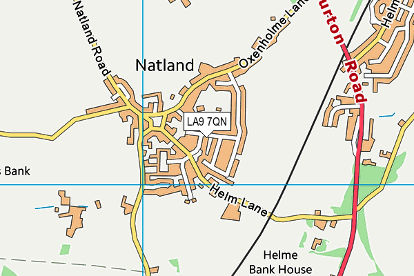 LA9 7QN map - OS VectorMap District (Ordnance Survey) LA9 7QN map - OS VectorMap District (Ordnance Survey)