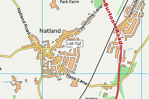 LA9 7QZ map - OS VectorMap District (Ordnance Survey) LA9 7QZ map - OS VectorMap District (Ordnance Survey)