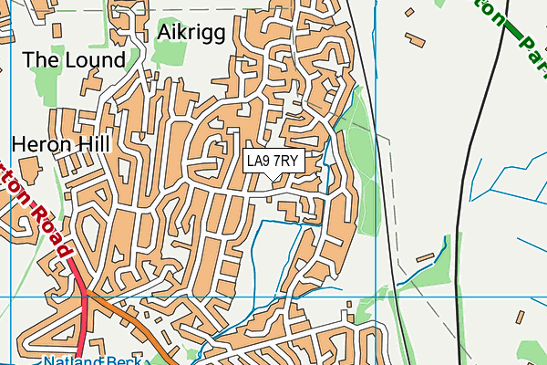 LA9 7RY map - OS VectorMap District (Ordnance Survey) LA9 7RY map - OS VectorMap District (Ordnance Survey)