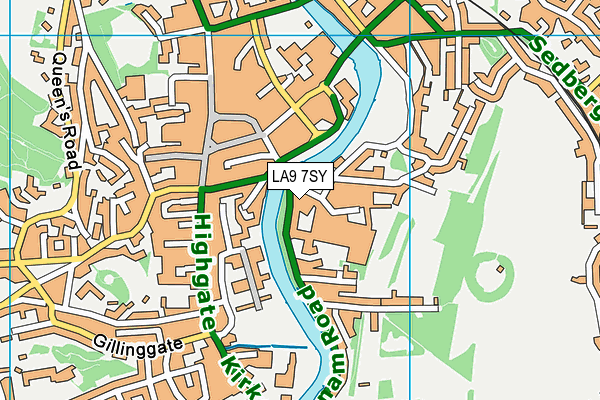 LA9 7SY map - OS VectorMap District (Ordnance Survey) LA9 7SY map - OS VectorMap District (Ordnance Survey)