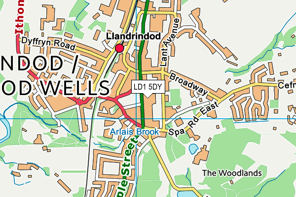 LD1 5DY map - OS VectorMap District (Ordnance Survey) LD1 5DY map - OS VectorMap District (Ordnance Survey)