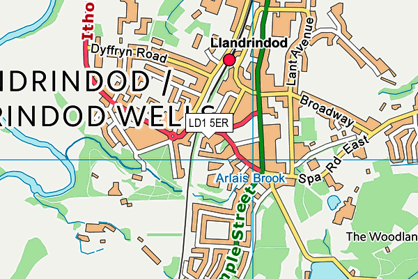 LD1 5ER map - OS VectorMap District (Ordnance Survey) LD1 5ER map - OS VectorMap District (Ordnance Survey)