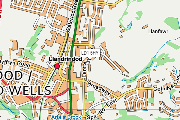 LD1 5HY map - OS VectorMap District (Ordnance Survey) LD1 5HY map - OS VectorMap District (Ordnance Survey)
