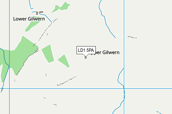 LD1 5PA map - OS VectorMap District (Ordnance Survey) LD1 5PA map - OS VectorMap District (Ordnance Survey)
