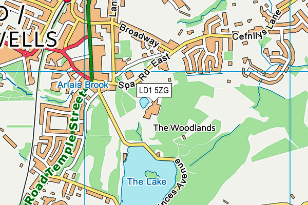 LD1 5ZG map - OS VectorMap District (Ordnance Survey) LD1 5ZG map - OS VectorMap District (Ordnance Survey)