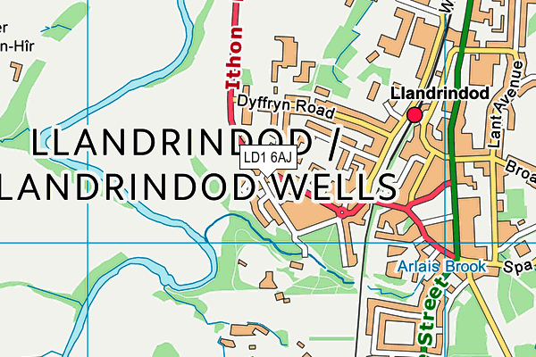 LD1 6AJ map - OS VectorMap District (Ordnance Survey)