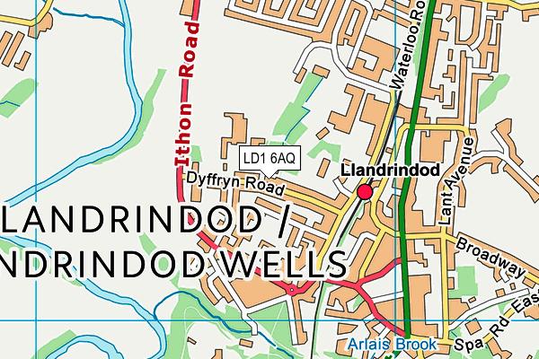 LD1 6AQ map - OS VectorMap District (Ordnance Survey) LD1 6AQ map - OS VectorMap District (Ordnance Survey)